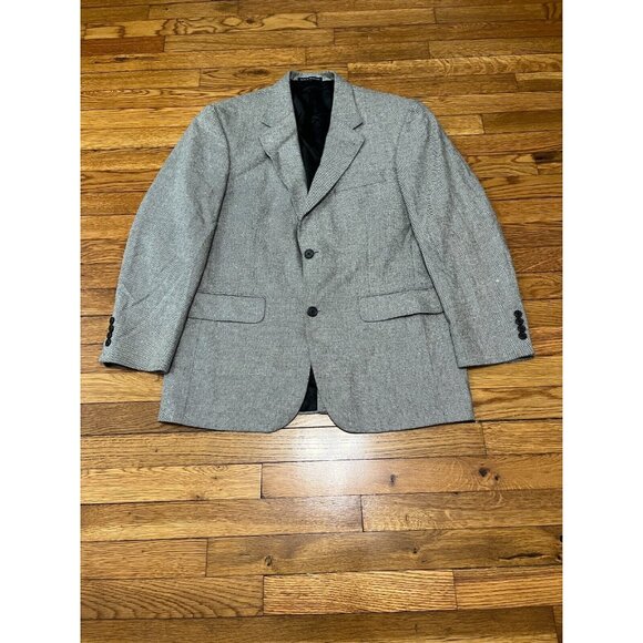 Lands' End Mens Blazer Jacket Sz 39R Wool Silk Tweed 2 Button Sport Coat Vintage - Picture 1 of 8